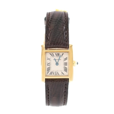 Cartier Uhr Tank Francaise gebraucht Lady Gold Ref. 2385 Revision