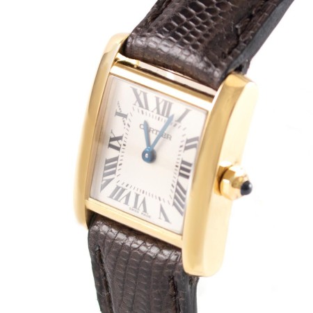 Cartier Uhr Tank Francaise gebraucht Lady Gold Ref. 2385 Revision