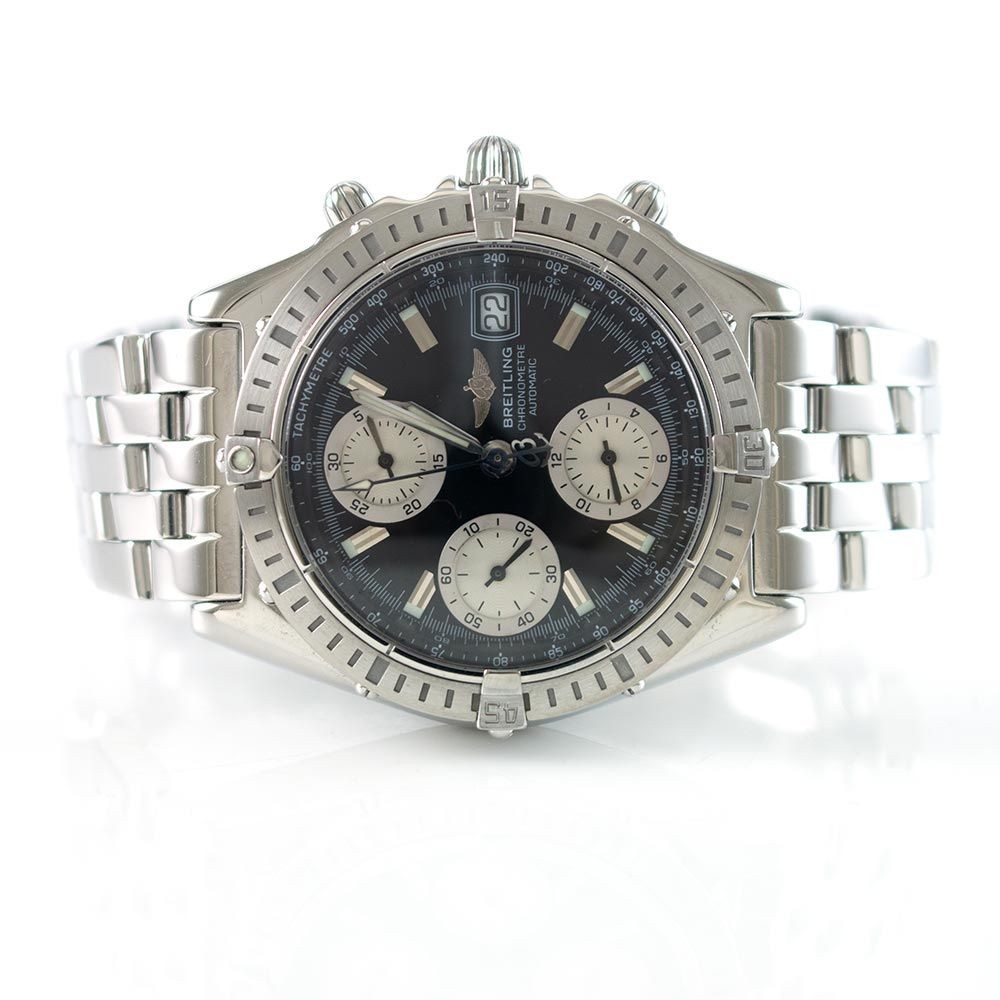 Breitling Uhr Chronomat 38 gebraucht Edelstahl Revision Ref. A13352